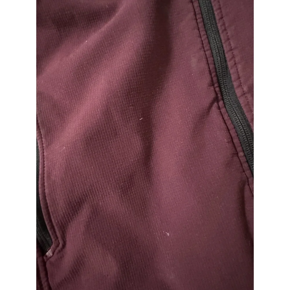 The North Face Apex Bionic Softshell Jacket Men's S Burgundy Black Full Zip READ